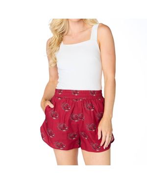 Stewart Simmons Gamecocks Poplin Pull-On Shorts - Red