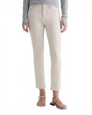 AG Jeans Mari Crop Mid-Rise Slim Straight Jean - Gray