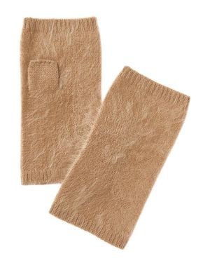 Amicale Cashmere Brushed Cashmere Armwarmers - Natural