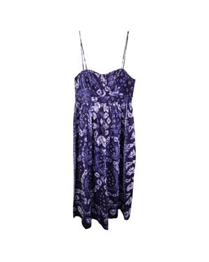 Ulla Johnson Floral Print Long Dress - Blue