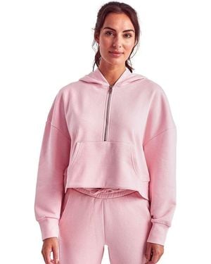 Tridri Alice Half-Zip Hooded Sweatshirt - Pink