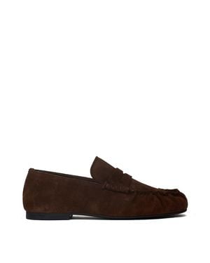 Alohas Aven Suede Penny Loafers - Brown