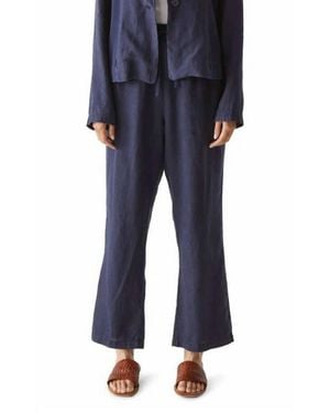 Michael Stars Nolan Linen Drawstring Pants - Blue