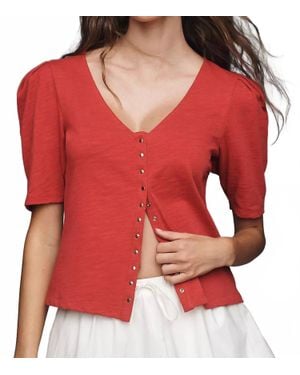Nation Ltd Jen Button Up Blouse - Red