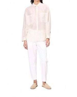Pas De Calais Wildflower Embroidered Blouse - Pink