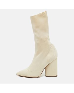 Yeezy Knit Fabric Season 4 Sock Boots - Natural