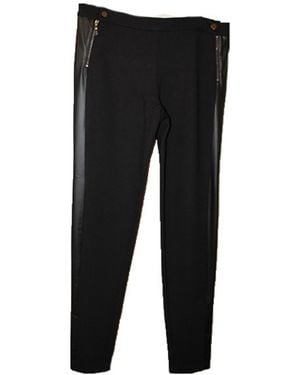 Angel Faux Leather Straight Pant - Black