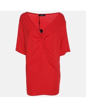 Basler Jersey V Neck Top - Red