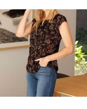 Daniel Rainn Baylee Floral Top With Lace - Blue