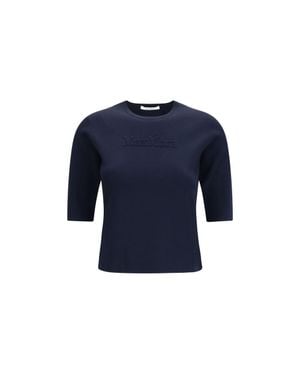 Max Mara Pure Viscose T-Shirt - Blue