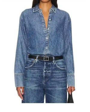 Rag & Bone Liliana Shirt Jacket - Blue