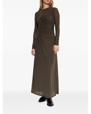 Samsøe & Samsøe Saandrea Mesh Long Sleeve Dress - Natural