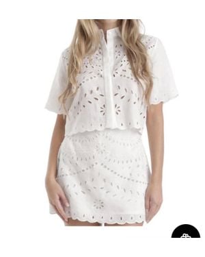 Karina Grimaldi Elin Embroidered Top - White