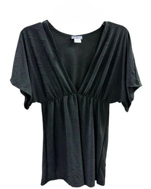 Jordan Taylor Textured Knit Tie Tunic Cover Up - Black