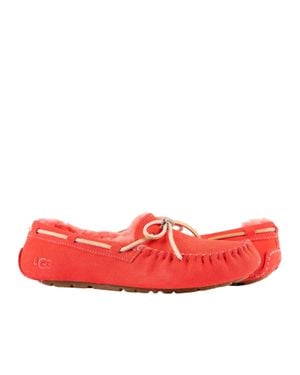 UGG Dakota 1107949-Ntcr Slippers Coral Pick Suede Slip On Casual Moccasi - Red