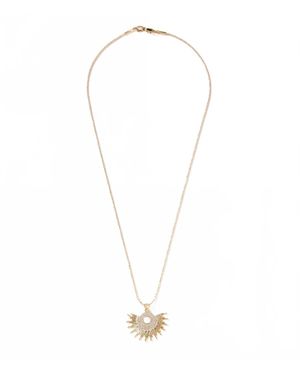 Nomie Opal Sunburst Necklace - White
