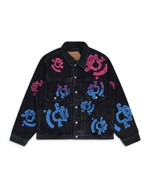 DENIM TEARS Washed Bstroy Tears Type-2 Denim Jacket - Blue