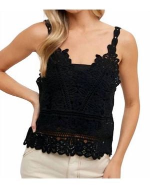 Bluivy Crochet Cami Top - Black