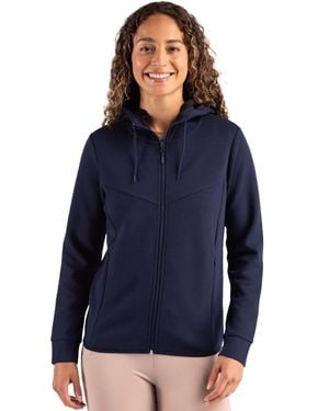 Clique Haven Recycled Full Zip Hooded Sweatshirt - Blue