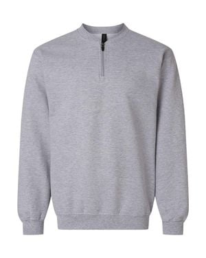 Gildan Softstyle Midweight 1/4 Zip Sweatshirt - Gray