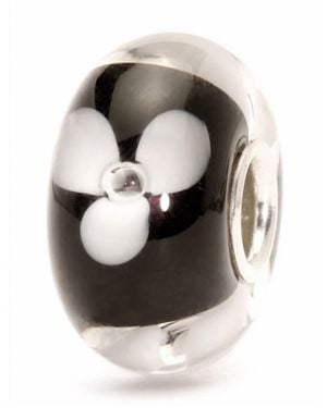 Trollbeads Flower Glass Bead Charm - Black
