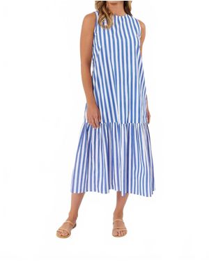 Livro Ella Stripe Dress - Blue