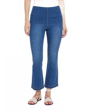 Lyssé Jade Stretch Tencel Denim Flare Jeans - Blue