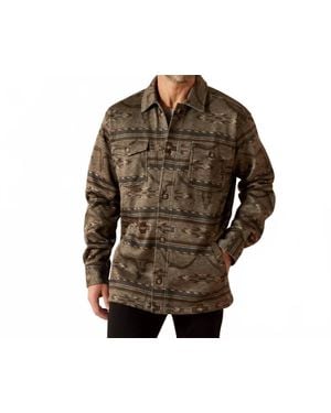 Ariat Caldwell Printed Shirt Jacket - Brown
