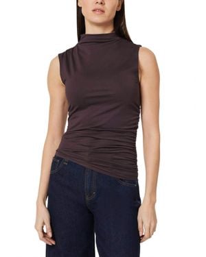 Habitual Sleeveless Gathered Top - Blue
