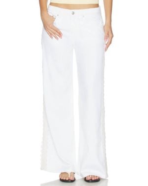 DL1961 Low Rise Baggy Wide Leg Jean - White