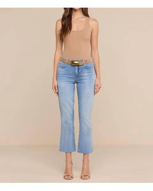 L'Agence Kendra Cropped Flare Jeans - Blue