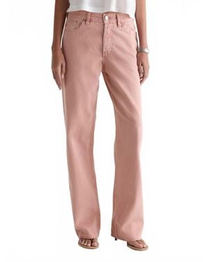 AG Jeans Billie Relaxed Straight Jeans - Pink