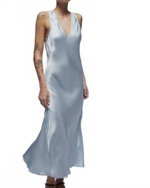 Nation Ltd Jhene V-Neck Midi Dress - Blue
