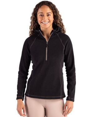 Clique Powder Recycled Fleece Half Zip Hooded Pullover - Blue