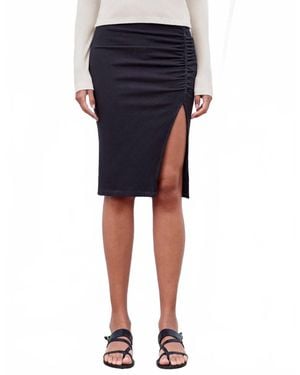 Sundry Side Slit Skirt - Black