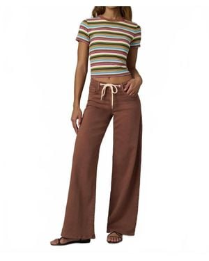 Joe's Jeans Lou Lou Low Rise Wide Leg Jean With Tie - Metallic