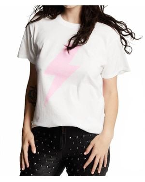 Recycled Karma Acdc Bolt Rock Out Tee - White