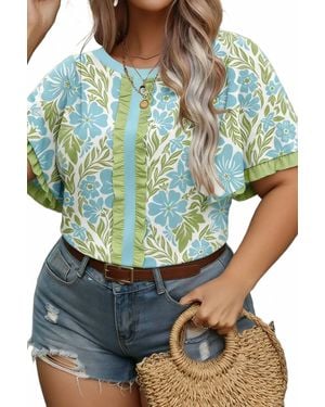 Unishe Ruffled Sleeve Blouse - Green