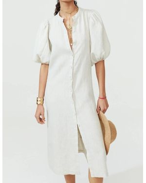 Lanhtropy Bubble Linen Dress - White