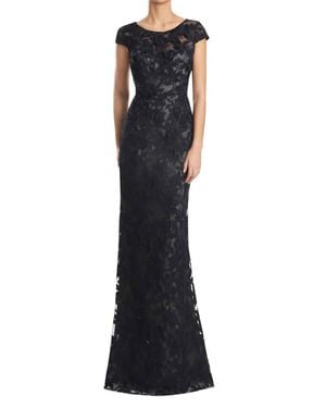 Alexander by Daymor Floral Lace Gown - Blue