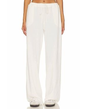 Lanston Wide Leg Drawstring Pant - White