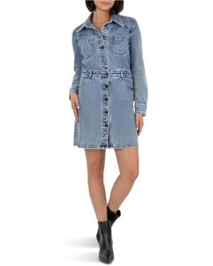 Kut From The Kloth Arlington Button Front Dress - Blue