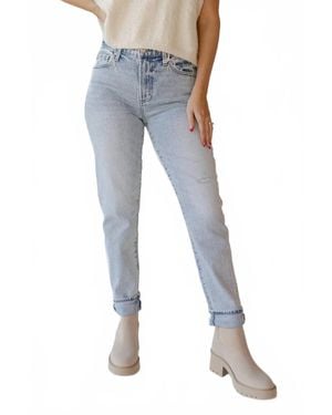 Pistola Riley Mid Rise Relaxed Girlfriend Jeans - Blue