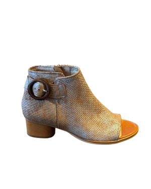 Eric Michael Open-Toe Ankle Bootie - Brown