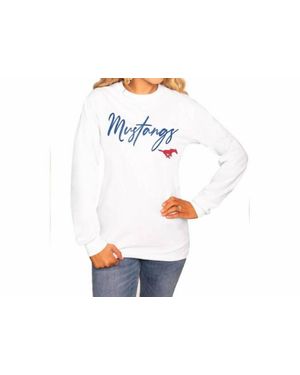 Gameday Couture Smu Long Sleeve Crew Tee - White