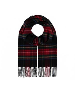 Fraas Traditional Tartan Cashmink Scarf - Black