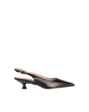 Tod's Slingback Leather Pumps - Black