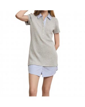 Veronica Beard Kenwood Mixed Media Dress - Gray