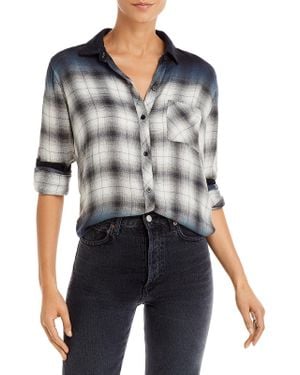 Rails Plaid Work Wear Button-Down Top - Blue