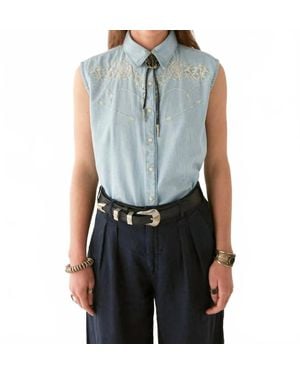 MAISON HOTEL Dallas Blouse - Blue